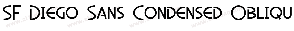 SF Diego Sans Condensed Oblique字体转换